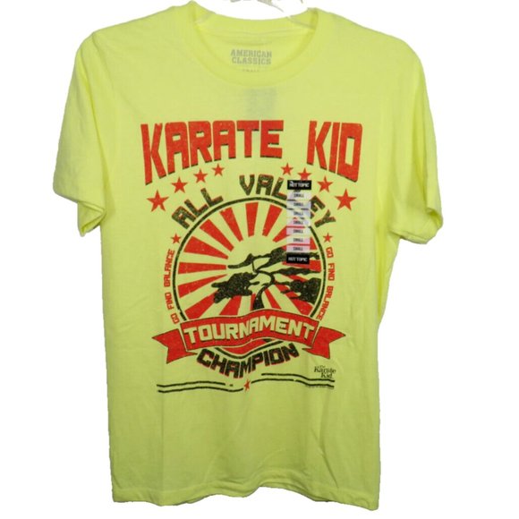 Hot Topic Yellow Karate Kid T-Shirt Men's Size Small - Picture 2 of 4